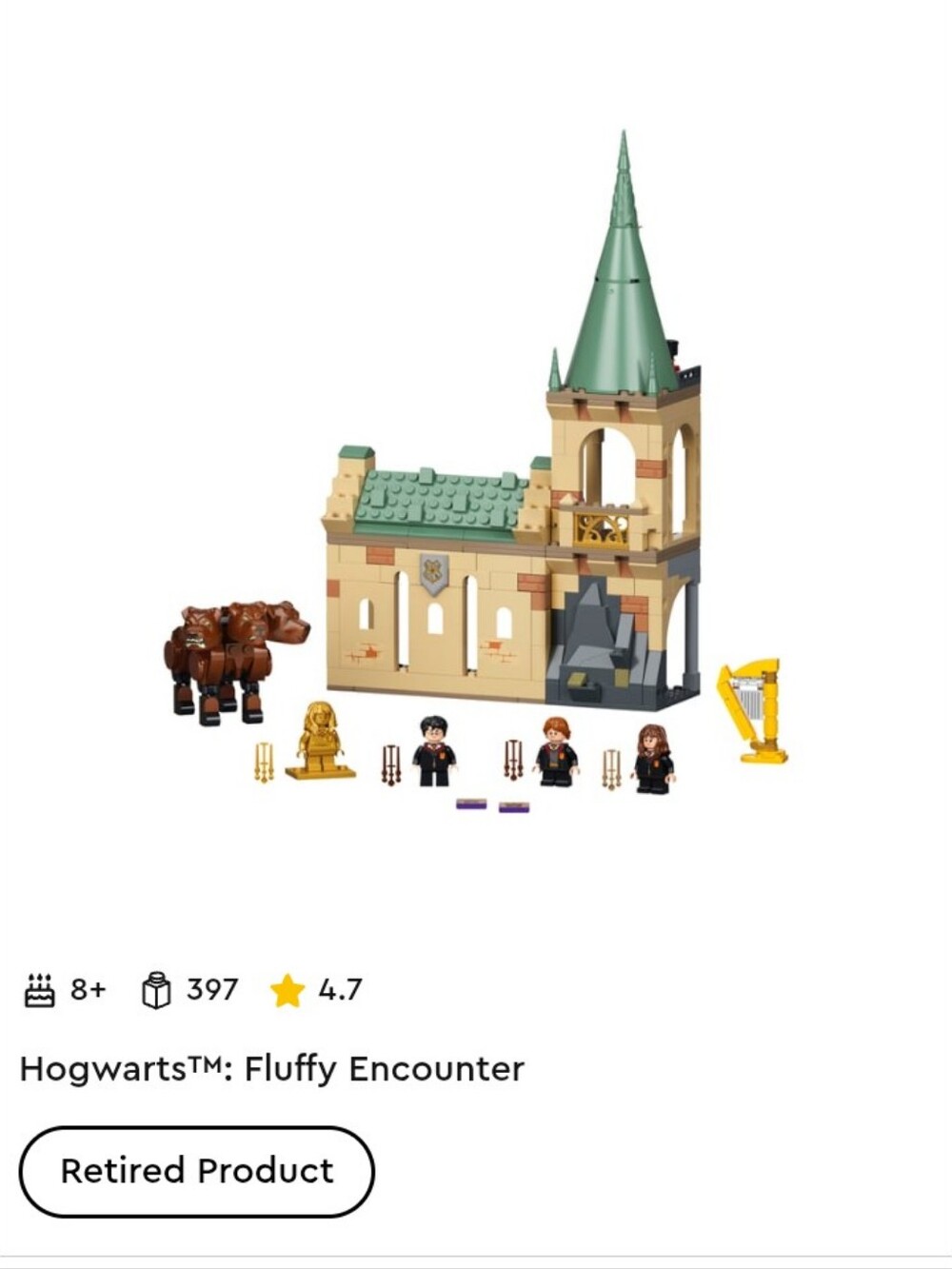LEGO Hogwarts Fluffy Encounter Building Set